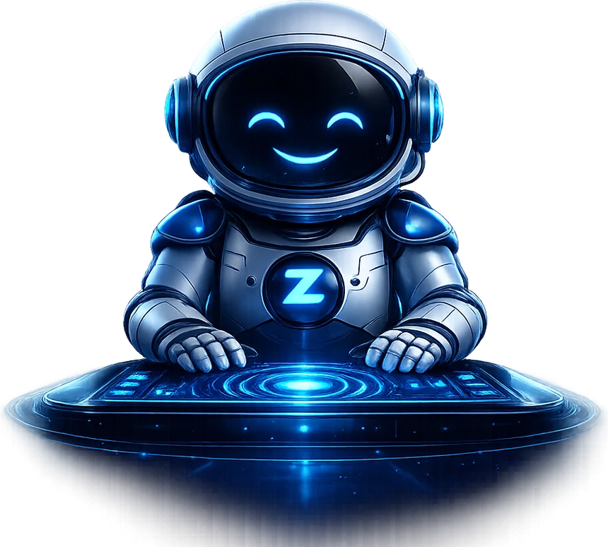 Robô da ZenHost criando sites com IA